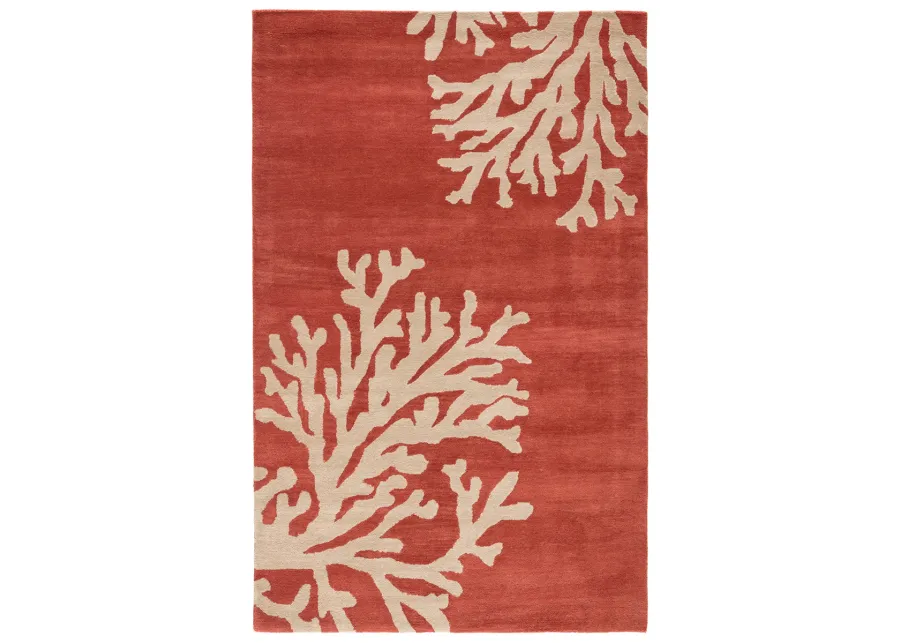 Coastal Seaside Bough Pink 5' x 8' Rug