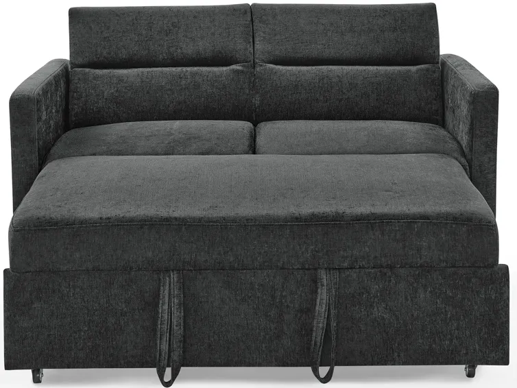 Merax Chenille Loveseats Sofa with Pull-out Bed