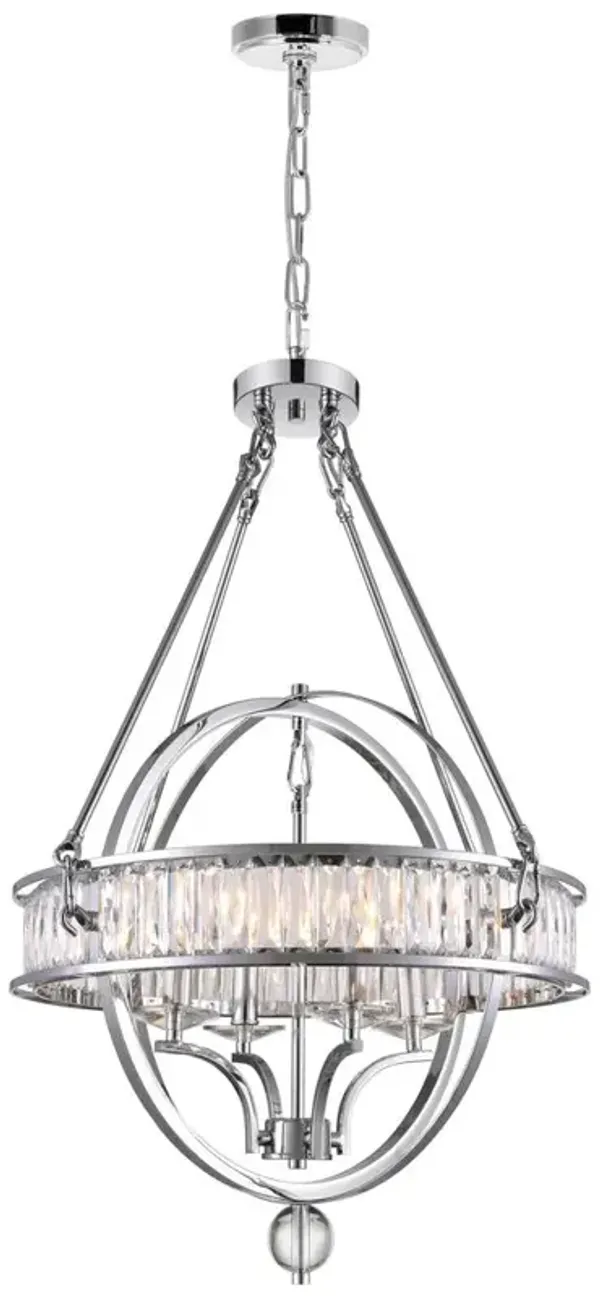 CWI Lighting Arkansas 4 Light Chandelier With Chrome Finish