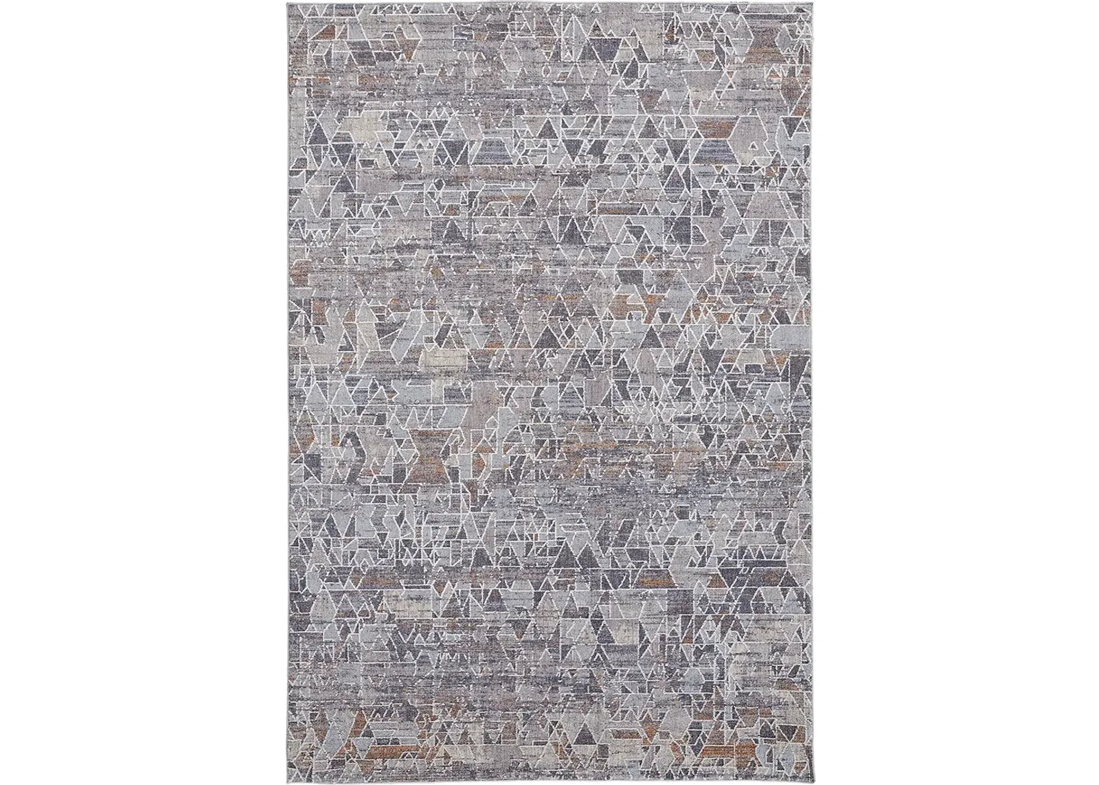 Francisco 39CZF Gray/Blue/Orange 2'10" x 8' Rug