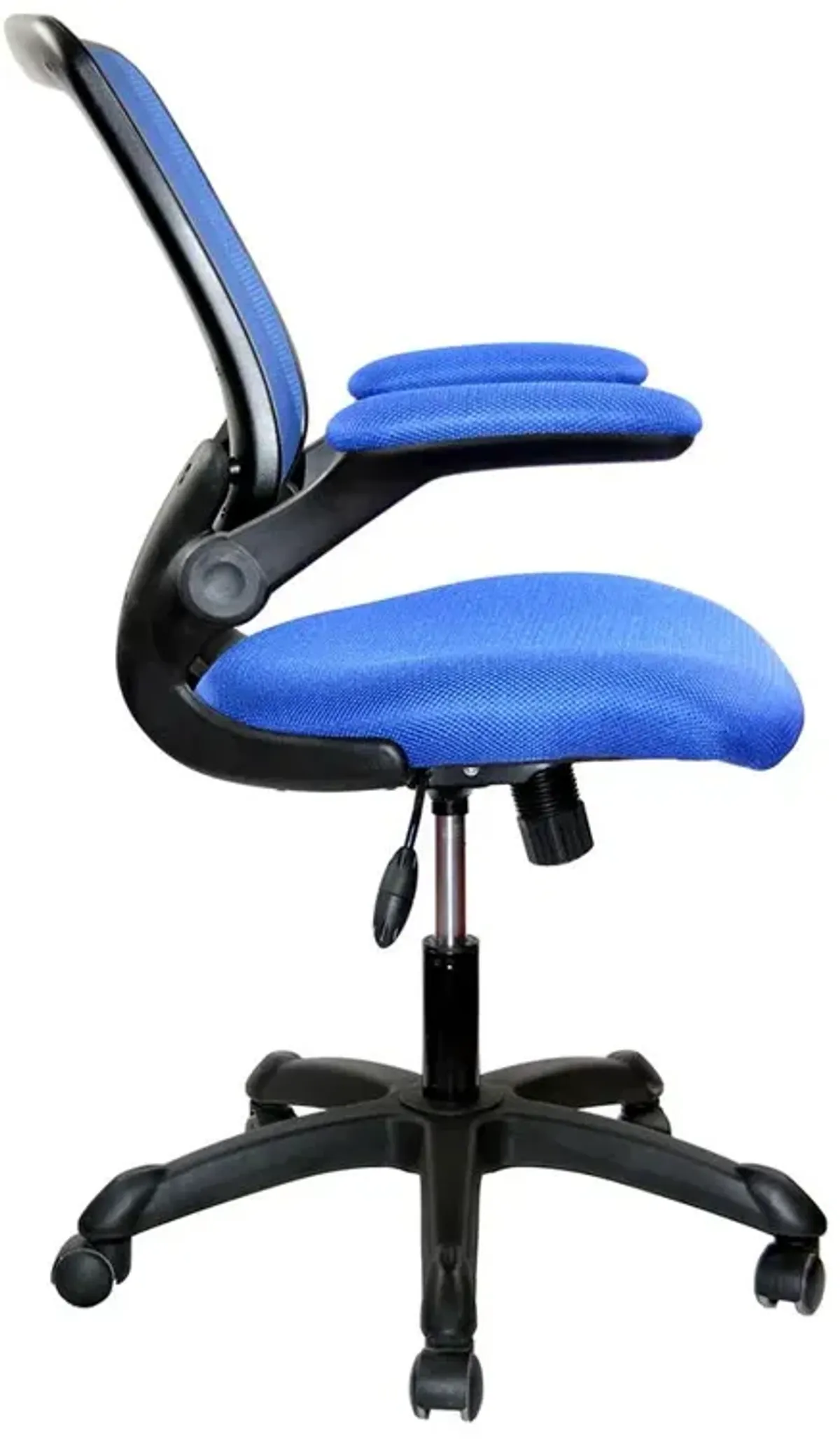 Techni Mobili Mesh Task Office Chair with Flip Up Arms. Color: Blue