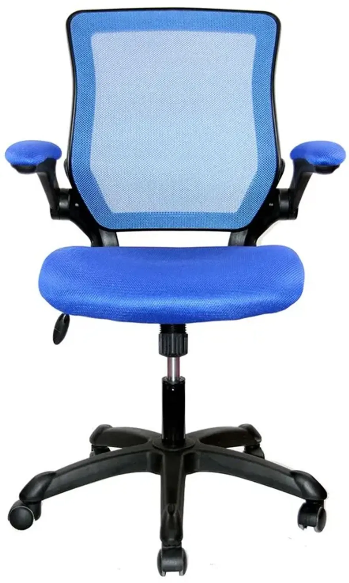 Techni Mobili Mesh Task Office Chair with Flip Up Arms. Color: Blue