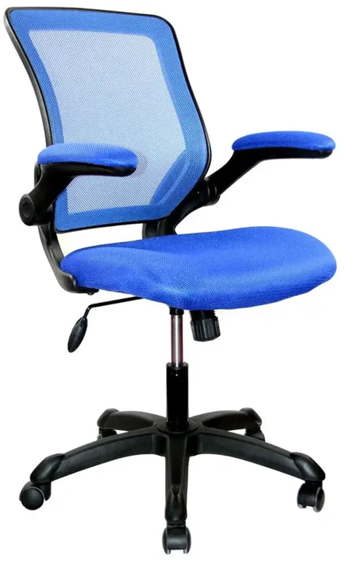 Techni Mobili Mesh Task Office Chair with Flip Up Arms. Color: Blue