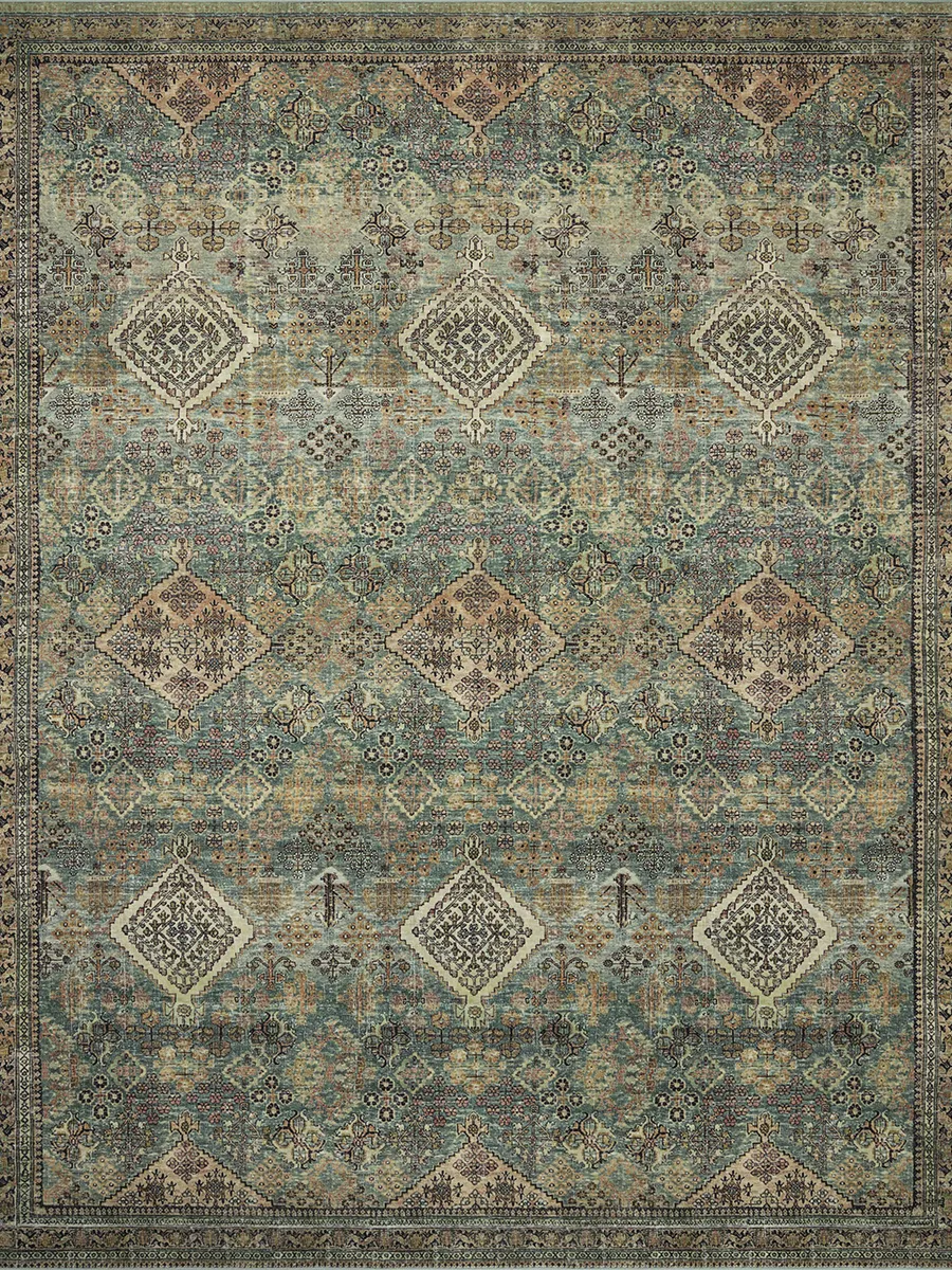 Sinclair SIN03 Turquoise/Multi 7'6" x 9'6" Rug