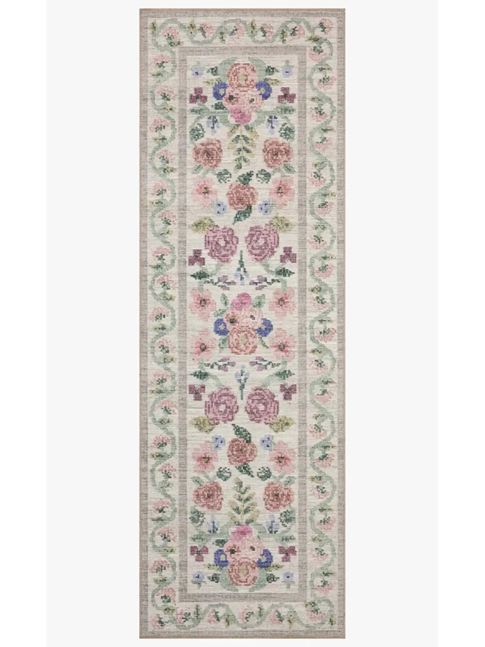 Rosa RSA-01 Ivory 2''6" x 7''6" Rug by Rifle Paper Co.