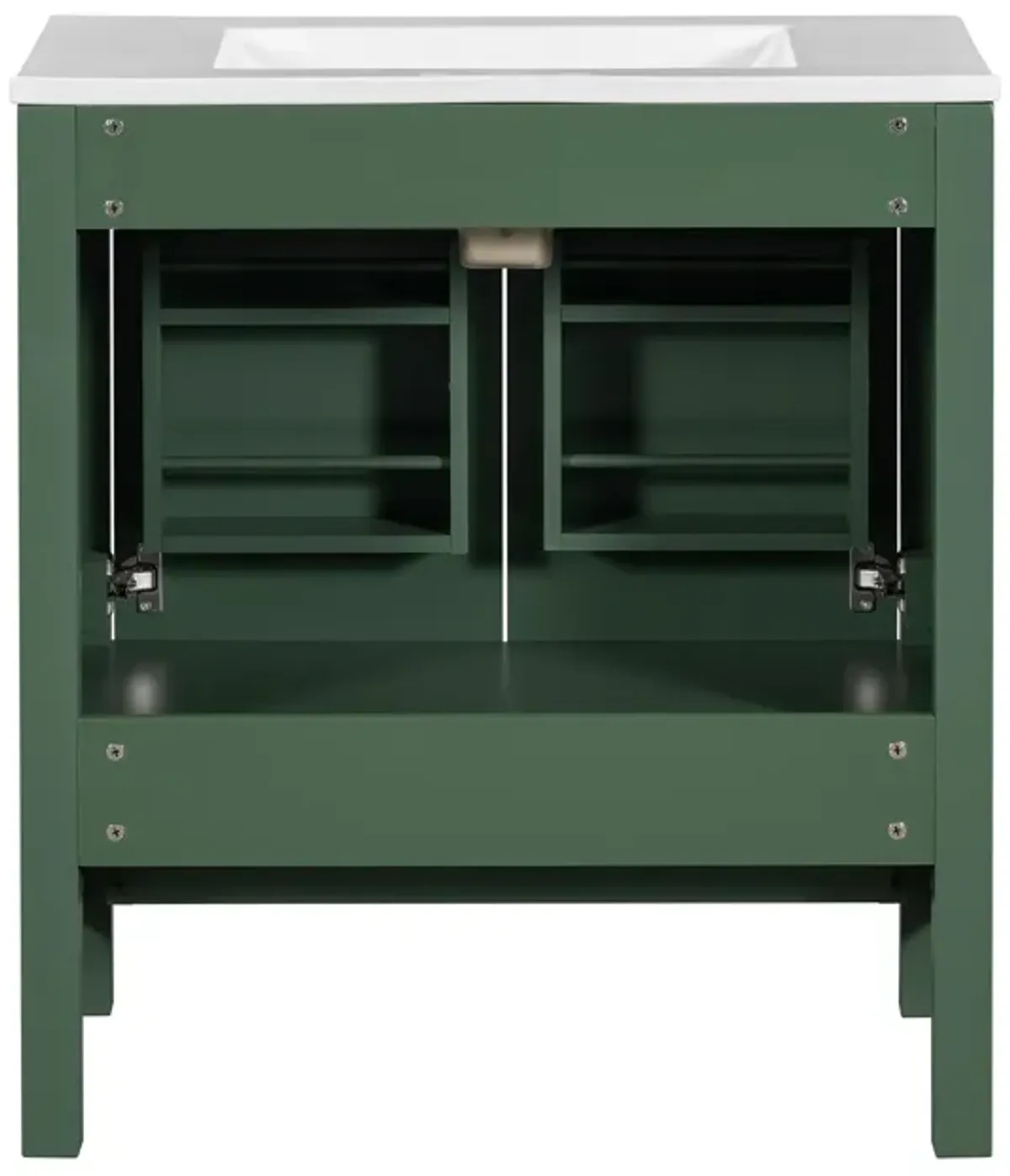 Gewnee 30 Inch Green Bathroom Vanity with Single Sink