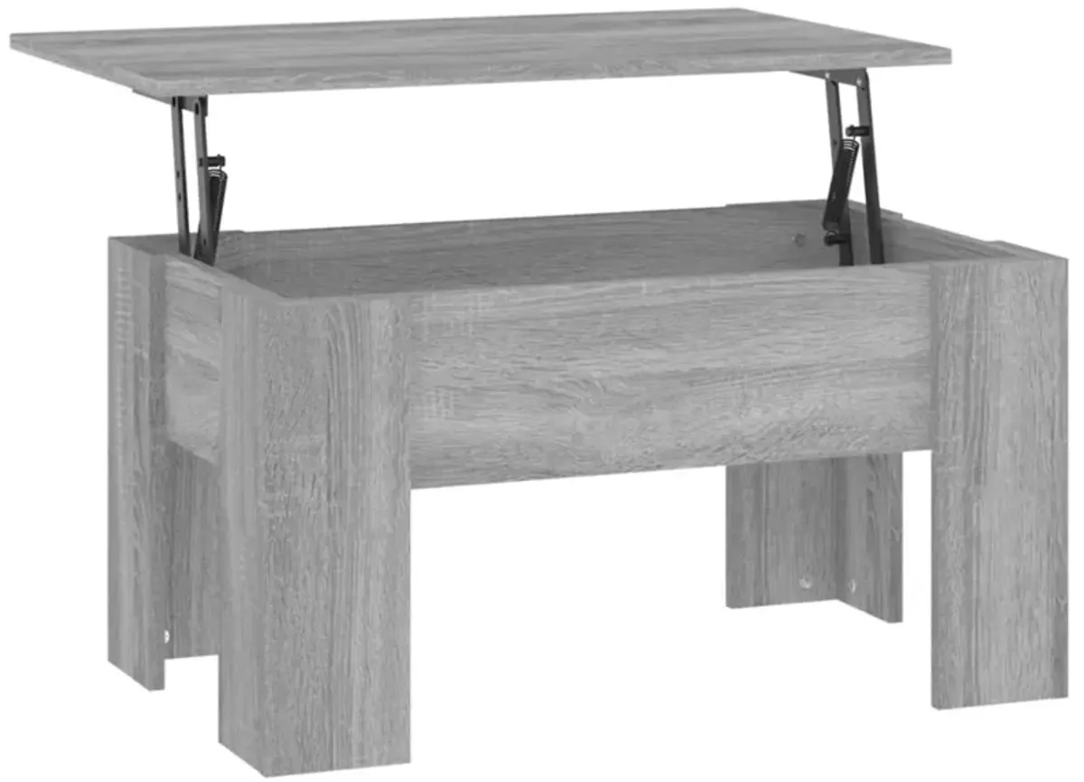 vidaXL Coffee Table Gray Sonoma 31.1"x19.3"x16.1" Engineered Wood