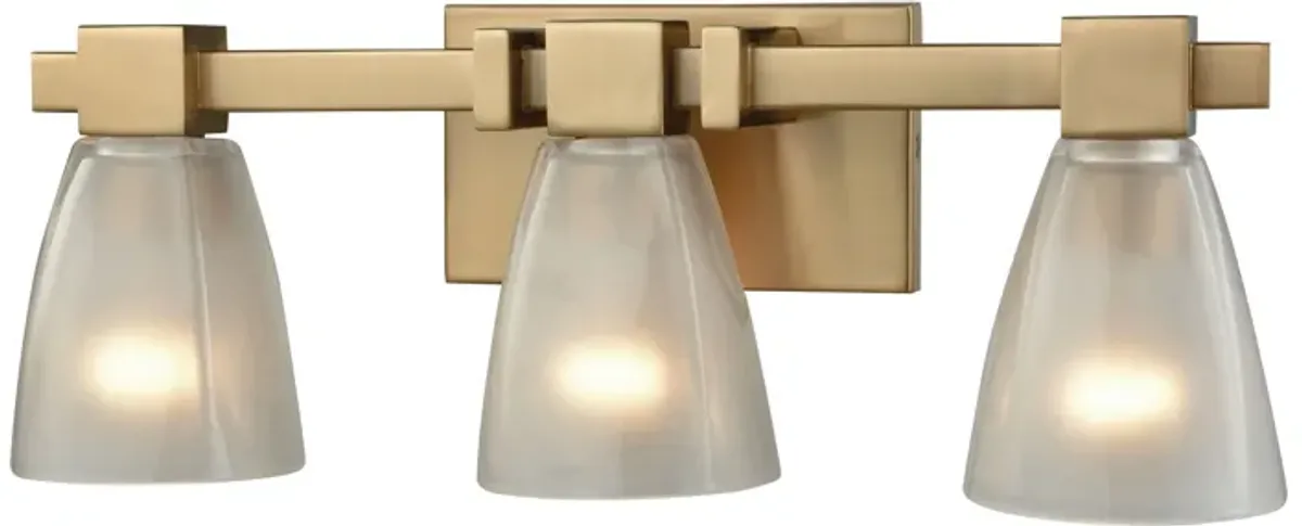 Ensley 20'' Wide 3-Light Brass Vanity Light