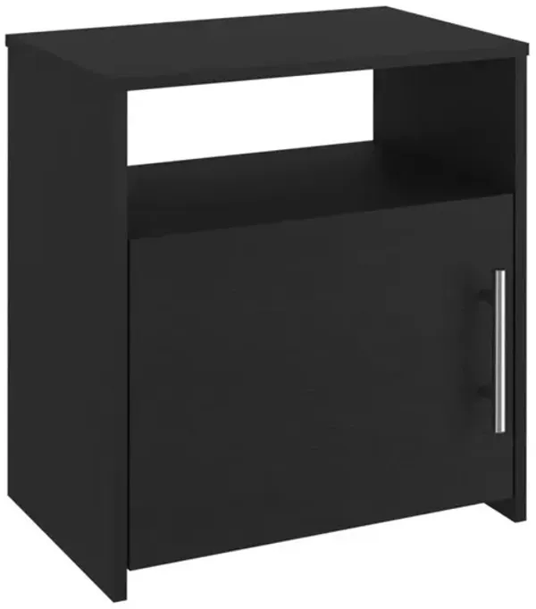 Nightstand, Single Door Cabinet, Metal Handle, One Shelf, Superior Top