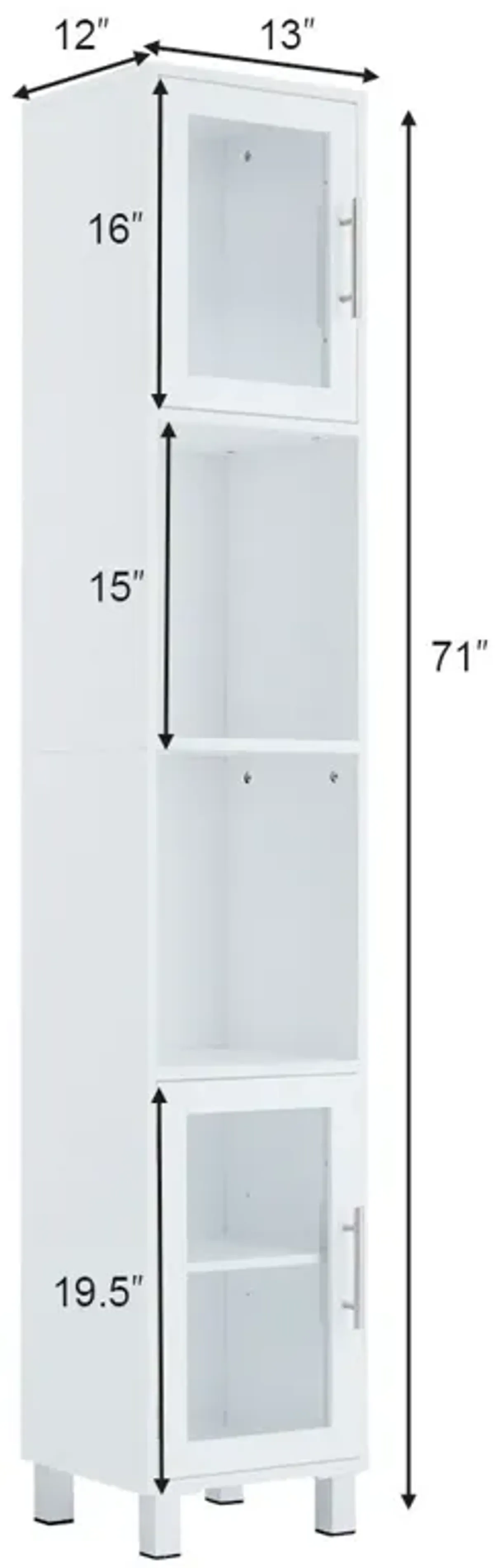 Costway 71" Bathroom Tall Tower Storage Cabinet Organizer Display Shelves Bedroom