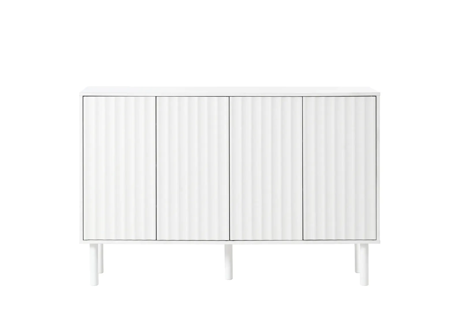 Merax Minimalist Shoe Cabinet  with Fluted Doors