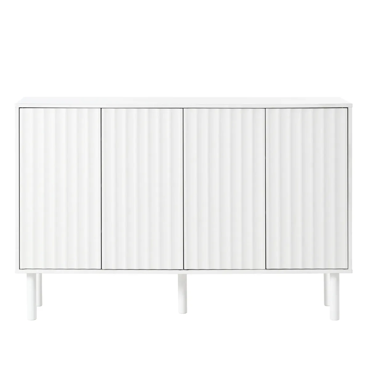 Merax Minimalist Shoe Cabinet  with Fluted Doors