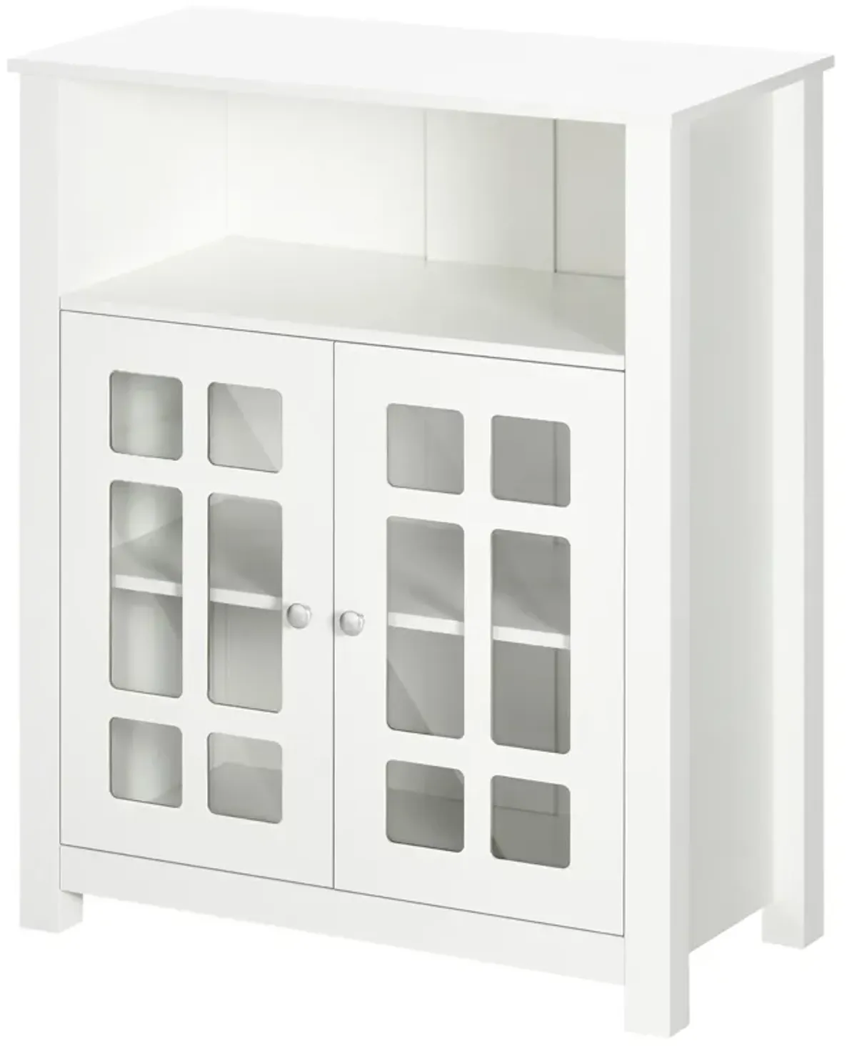 Kitchen Cabinet Storage Cabinet Sideboard Buffet Cabinet with 2 Glass Doors