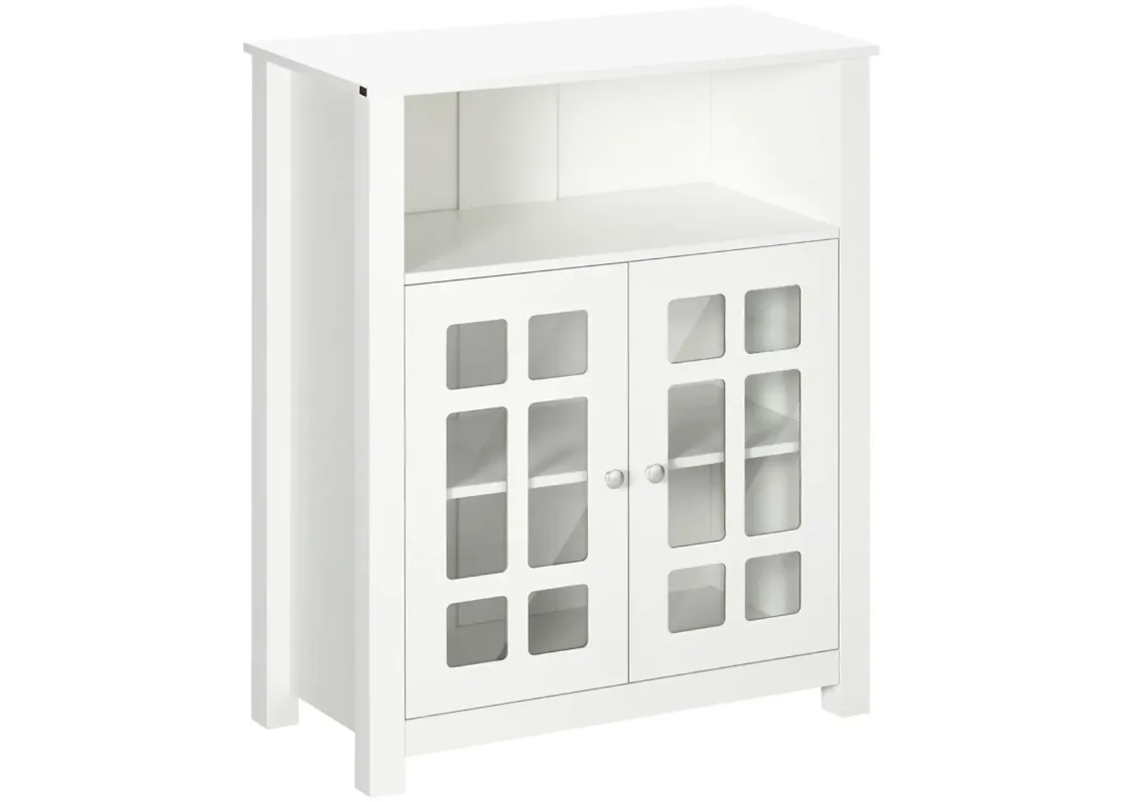 Kitchen Cabinet Storage Cabinet Sideboard Buffet Cabinet with 2 Glass Doors