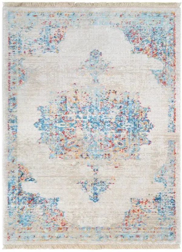 RUGSOTIC CARPETS MACHINE MADE POLYESTER AREA RUGS  - 4'x5'11'', Rectangle Shape, Multicolor Color, Classic Oriental Traditional  Design, Low Pile Machine Made Area Rugs (M00068)