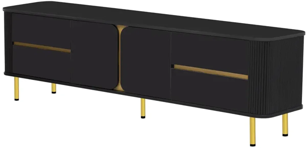 Merax Modern Console Table with 4 Drawers TV Stand