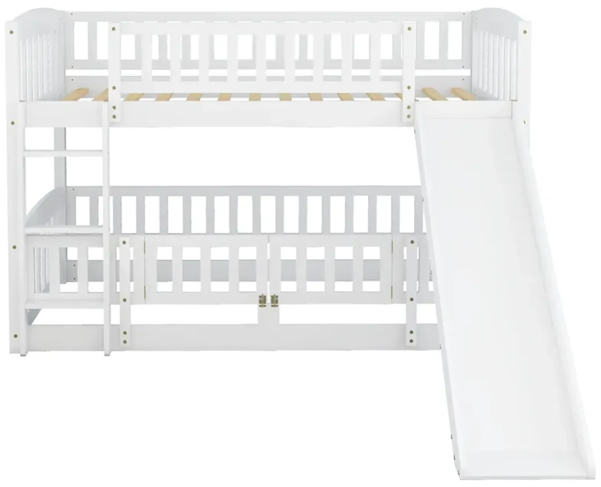 Merax Bunk Bed with Fence and Ladder for Kids Teens