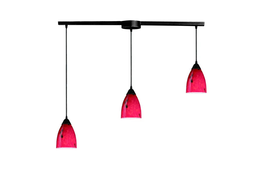 Classico 36" Wide Mini Pendant - Fire Red