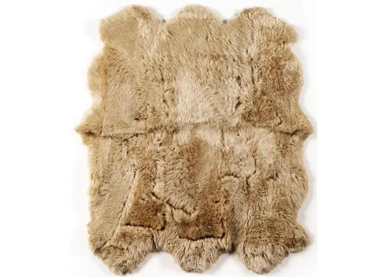 Lalo Beige Lambskin 3.25' x 6' Rug