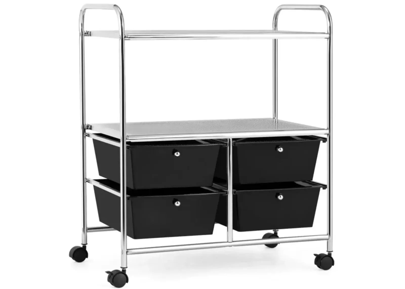 Hivvago 4 Drawers Shelves Rolling Storage Cart Rack