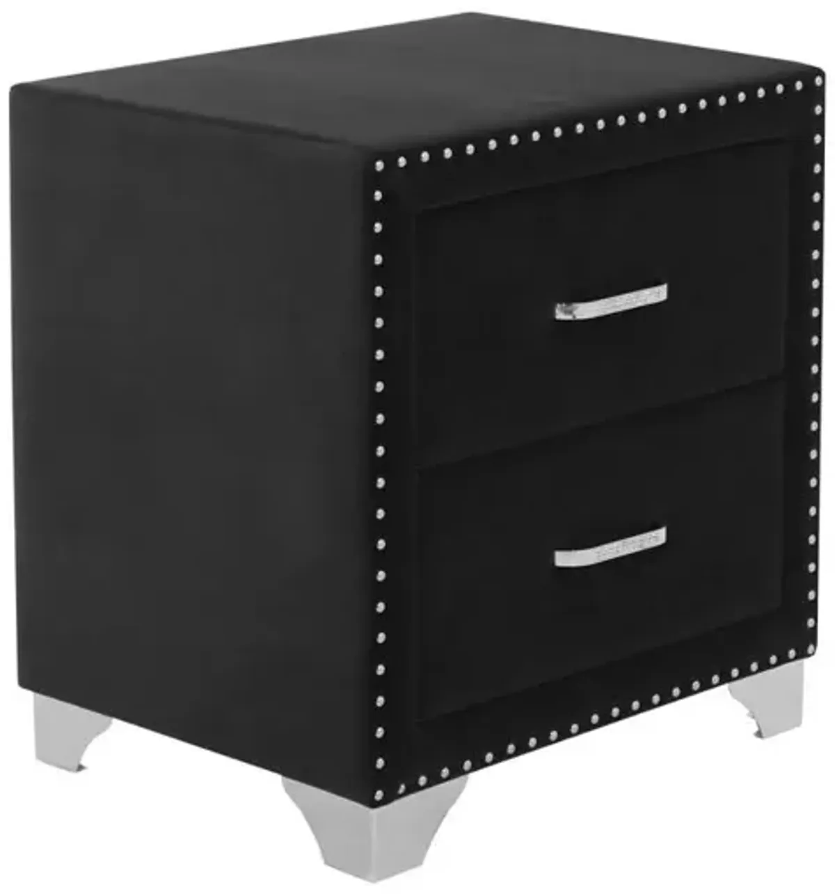 Melody 2-drawer Upholstered Nightstand Grey