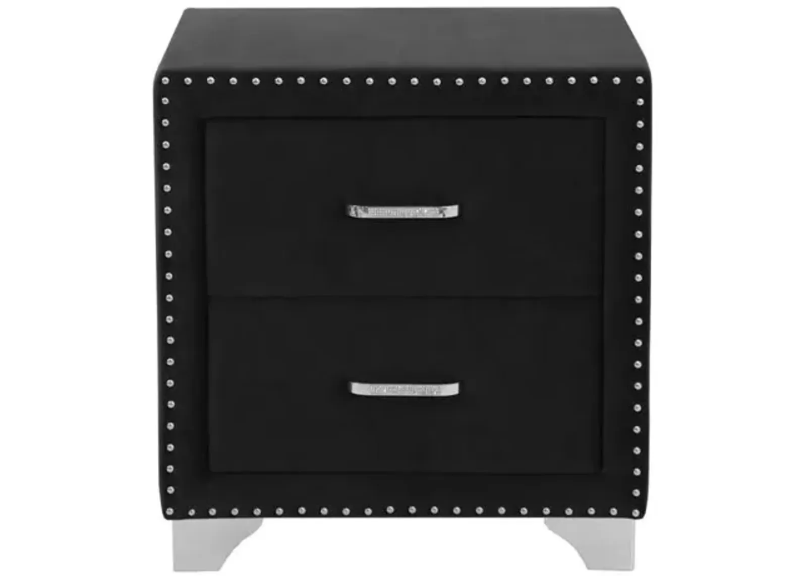 Melody 2-drawer Upholstered Nightstand Grey