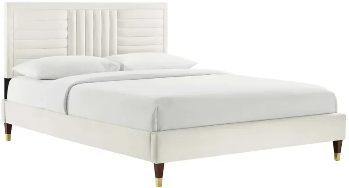 Modway - Sofia Channel Tufted Performance Velvet Queen Platform Bed