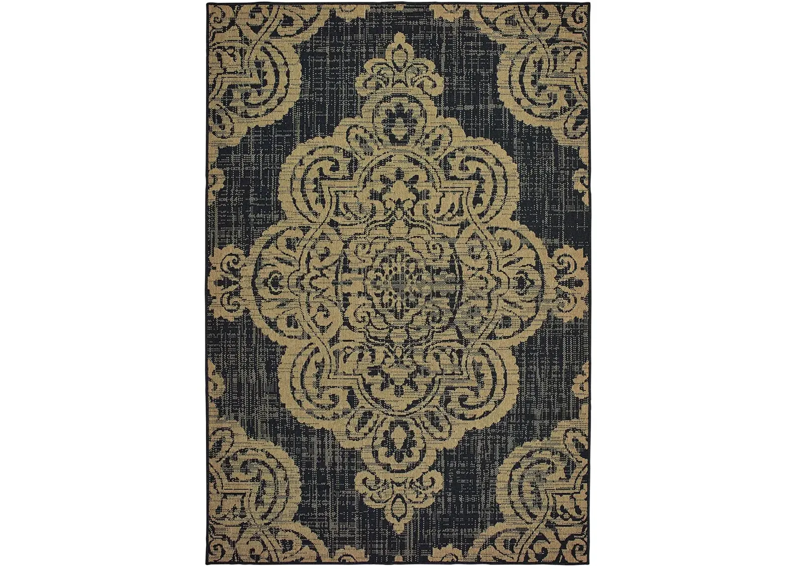 Marina 3'7" x 5'6" Black Rug