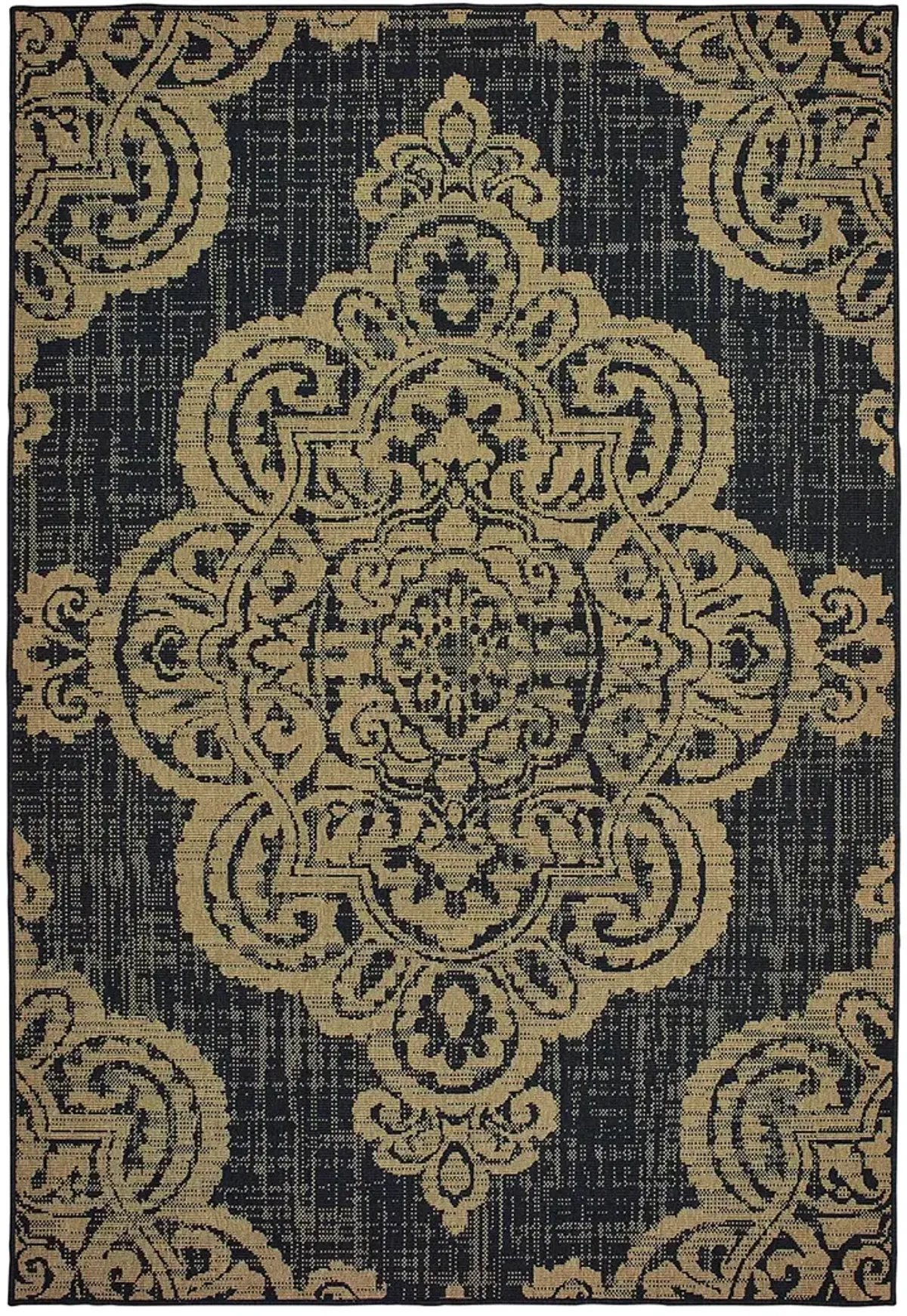 Marina 3'7" x 5'6" Black Rug