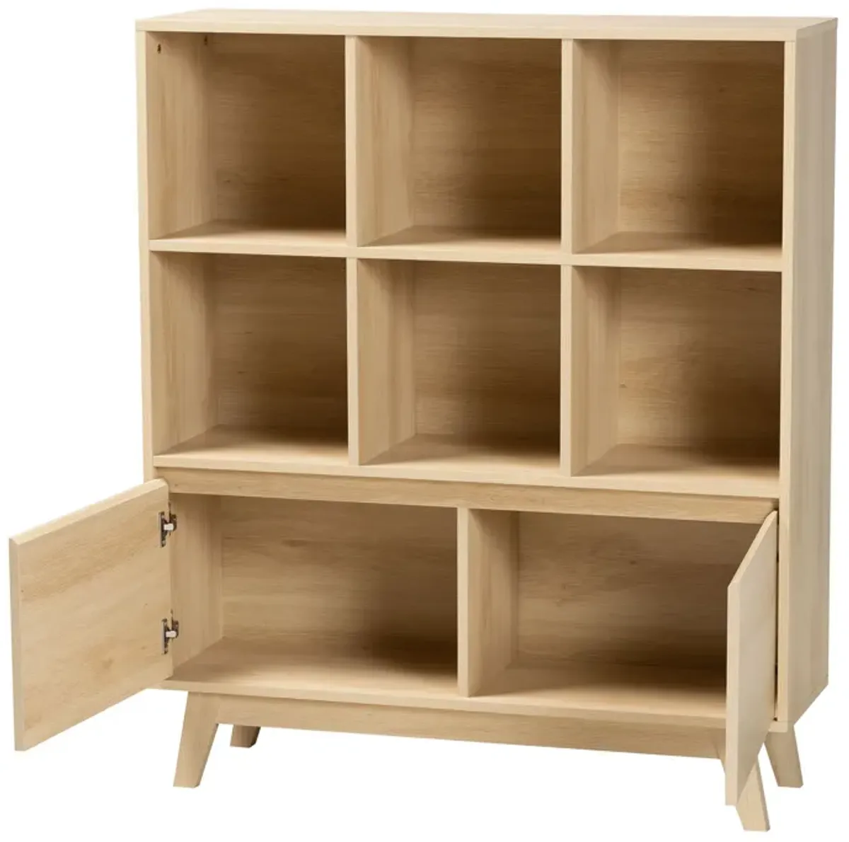 Baxton Studio Danina Japandi Oak Brown Finished Wood Bookshelf