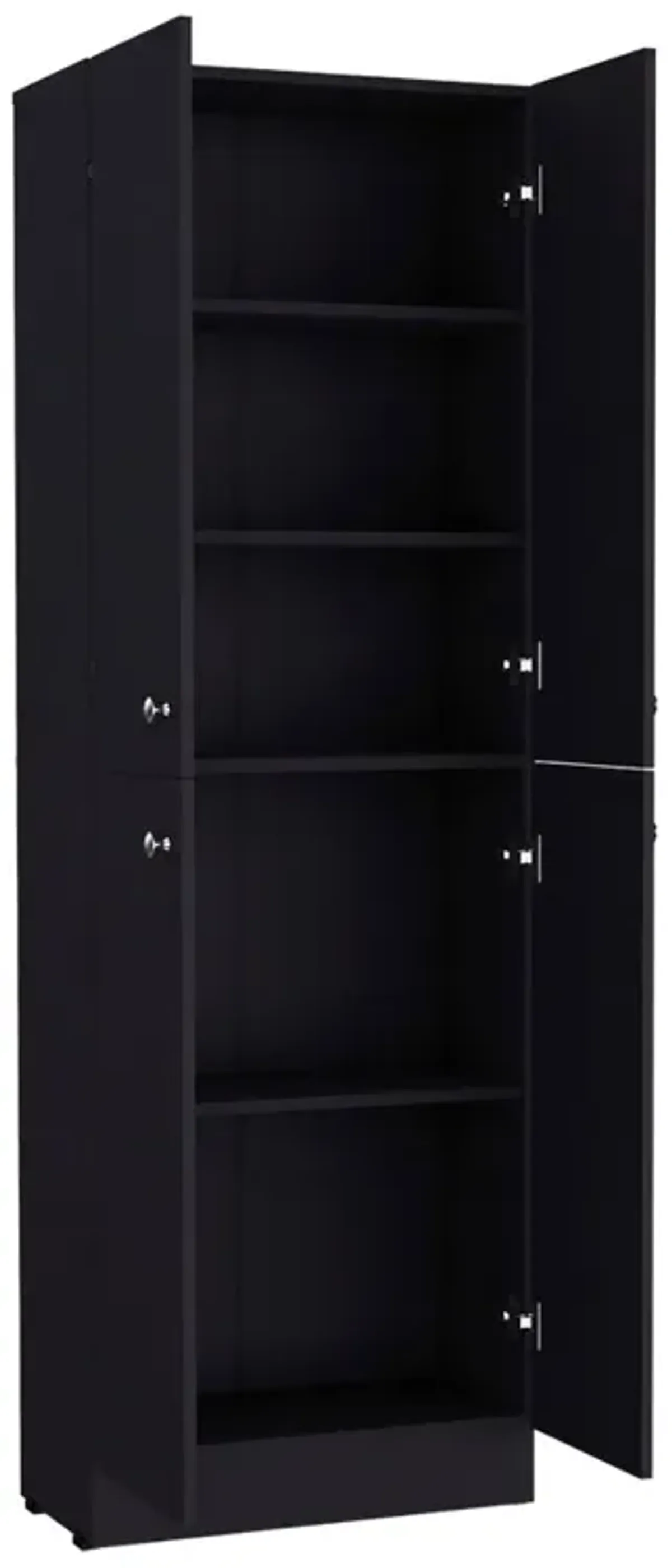 Pantry Cabinet Coahoma, Kitchen, Black