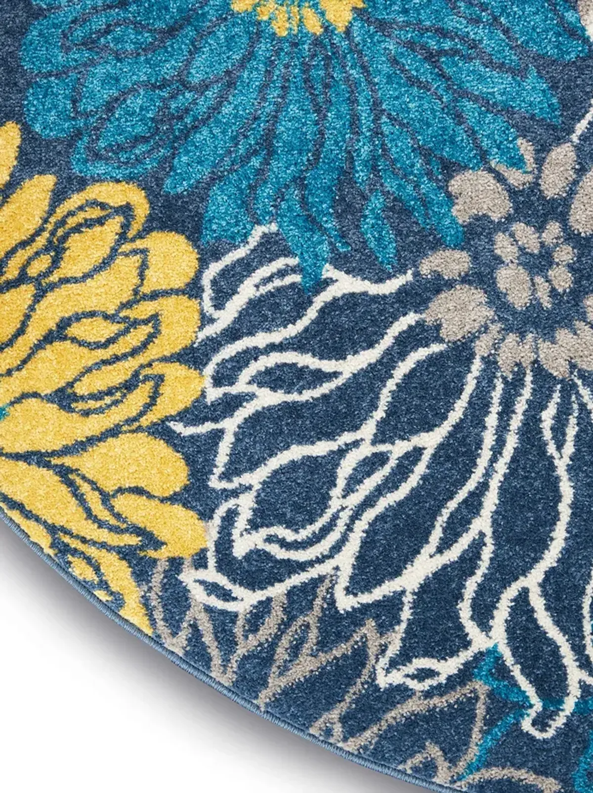 Passion PSN17 Blue 4' x Round Rug