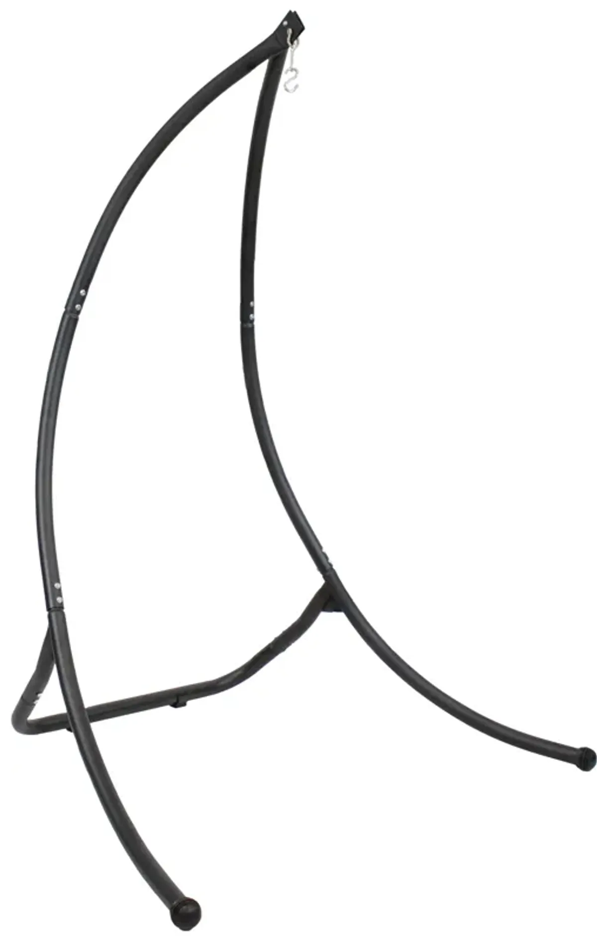 Sunnydaze Curved Steel Hanging Hammock Chair Stand - Black - 84"