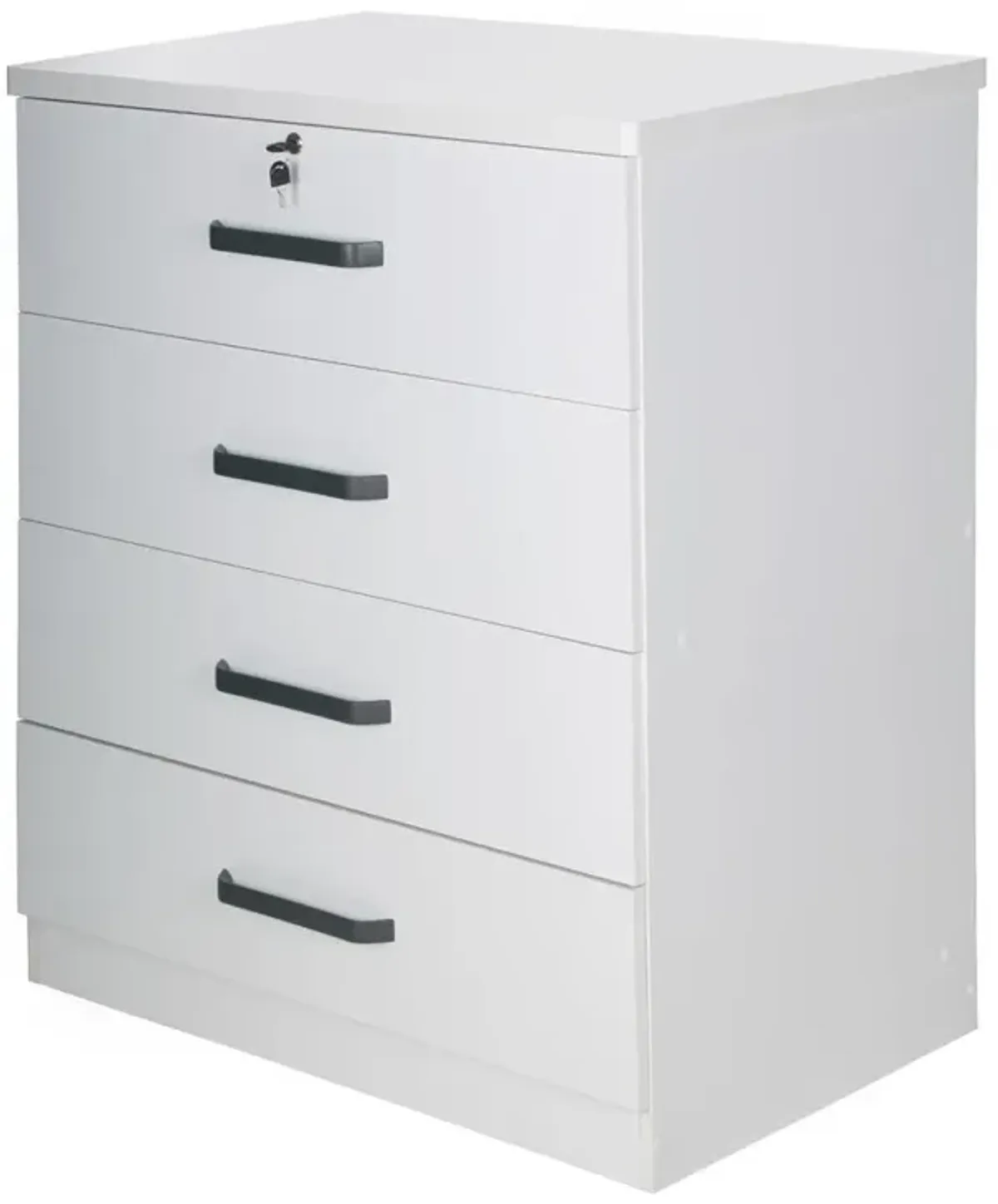 Better Home Products Liz Super Jumbo 4 Drawer Storage Chest Dresser in White