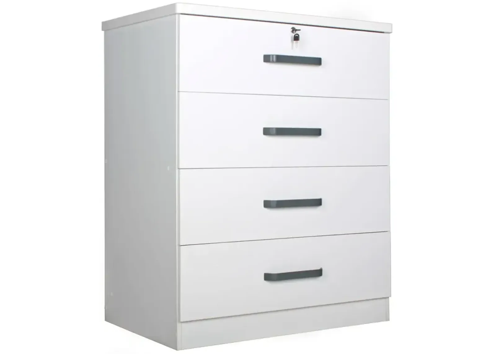 Better Home Products Liz Super Jumbo 4 Drawer Storage Chest Dresser in White