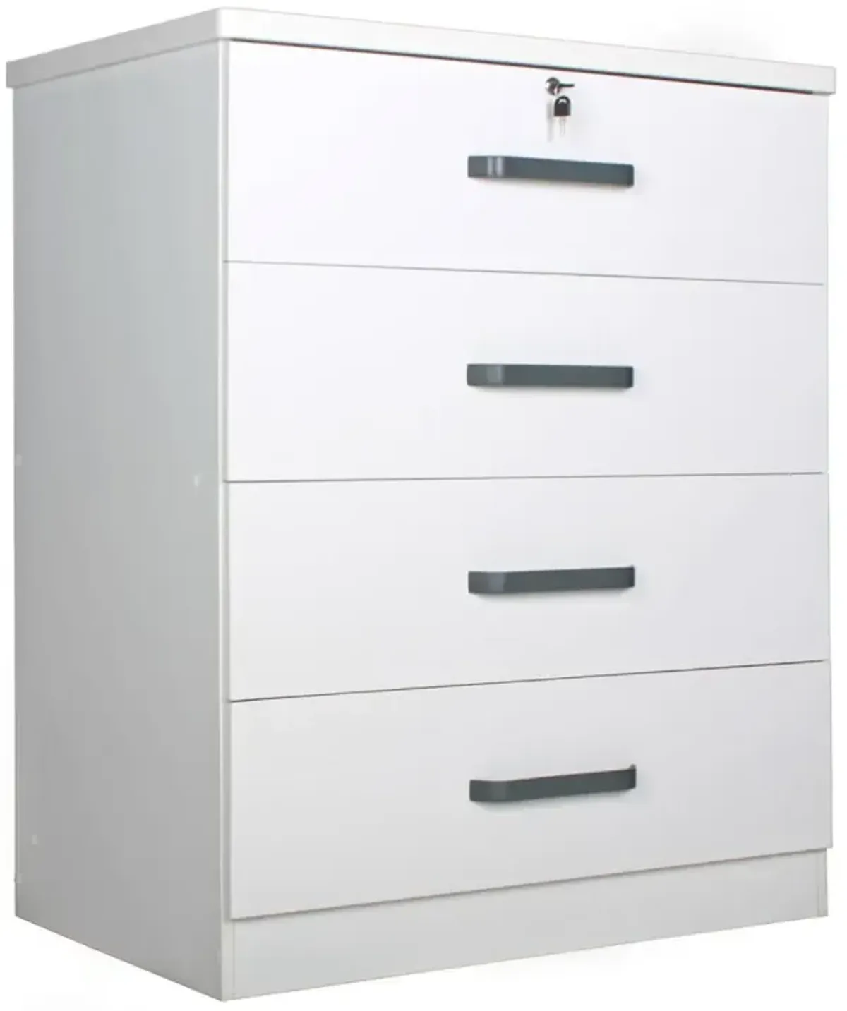 Better Home Products Liz Super Jumbo 4 Drawer Storage Chest Dresser in White