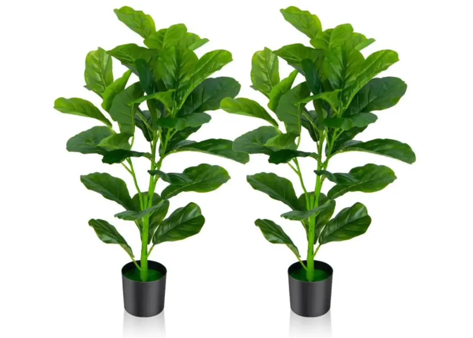 Hivvago 2-Pack Artificial Fiddle Leaf Fig Tree