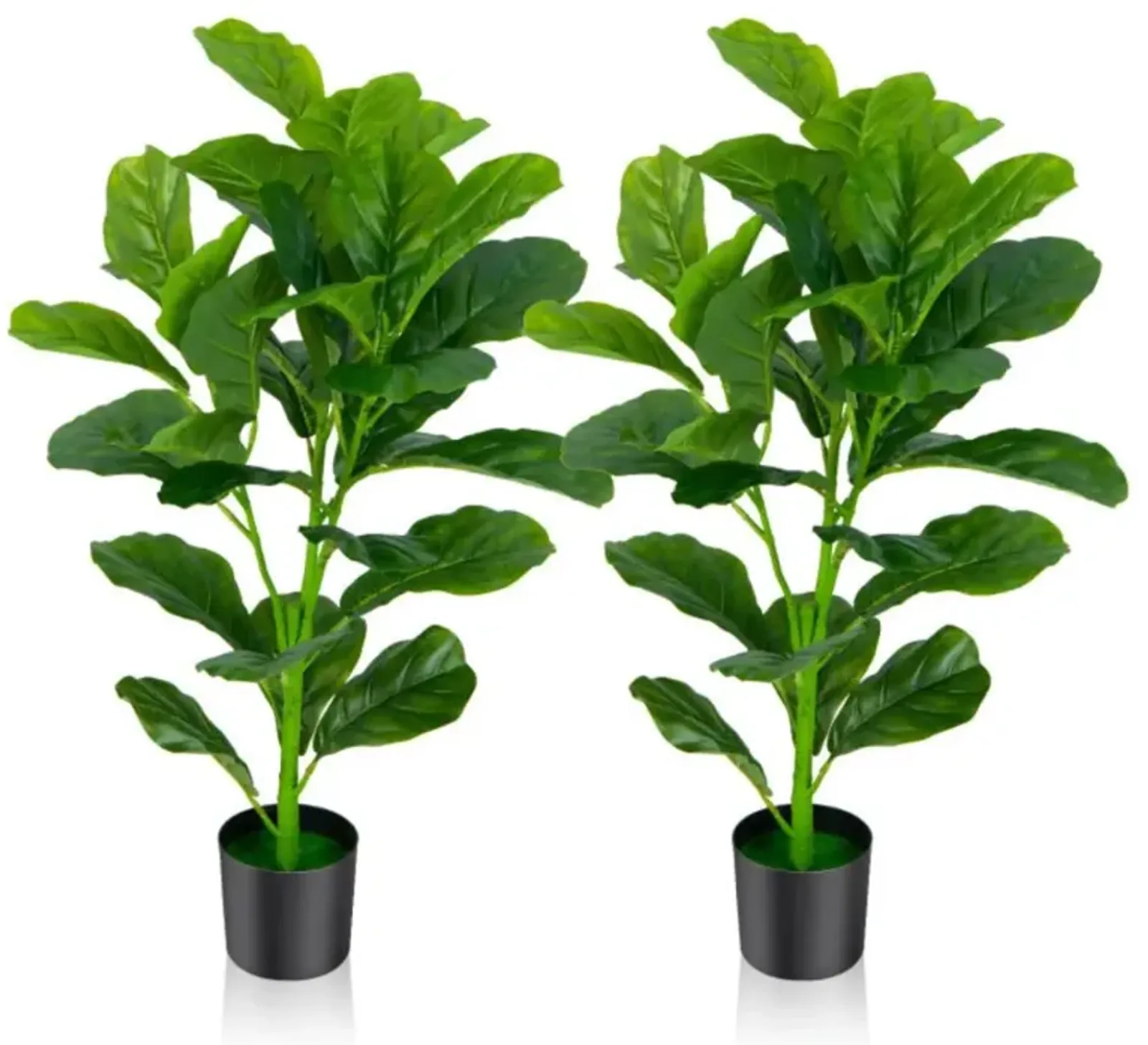 Hivvago 2-Pack Artificial Fiddle Leaf Fig Tree