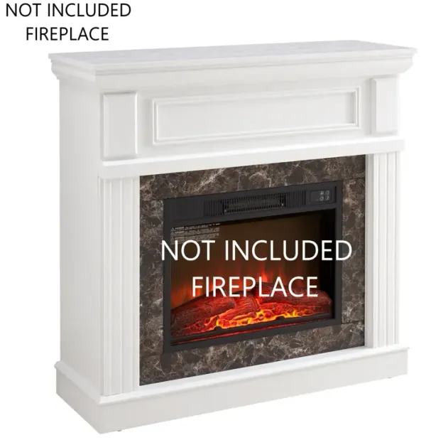 Streamdale Only Mantel (NOT INCLUDED FIREPLACE) -White,41.34"W*14"D*40"H