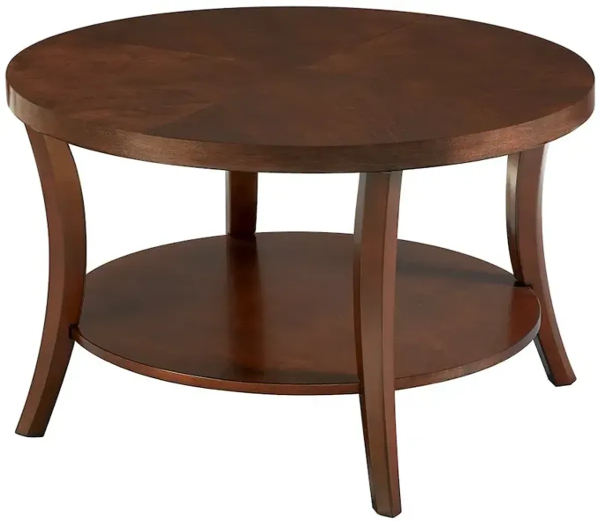 Convenience Concepts Charleston Round Coffee Table with Shelf