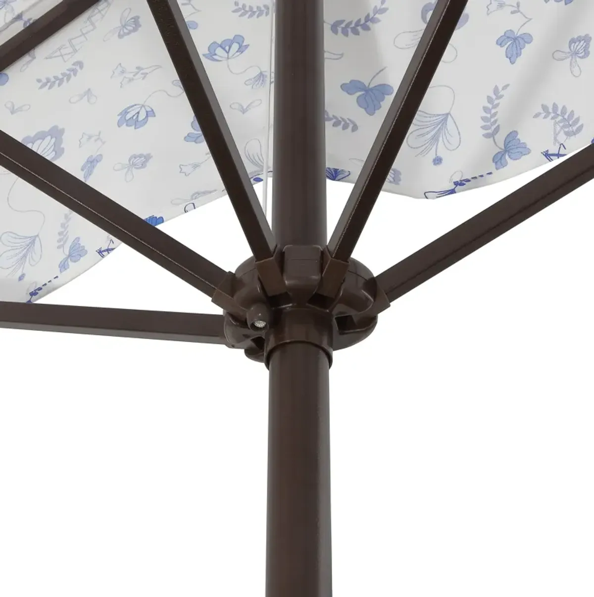 Sidney Classic MidCentury Rectangular Half Market Patio Umbrella with Crank, Wind Vent and UV Protection