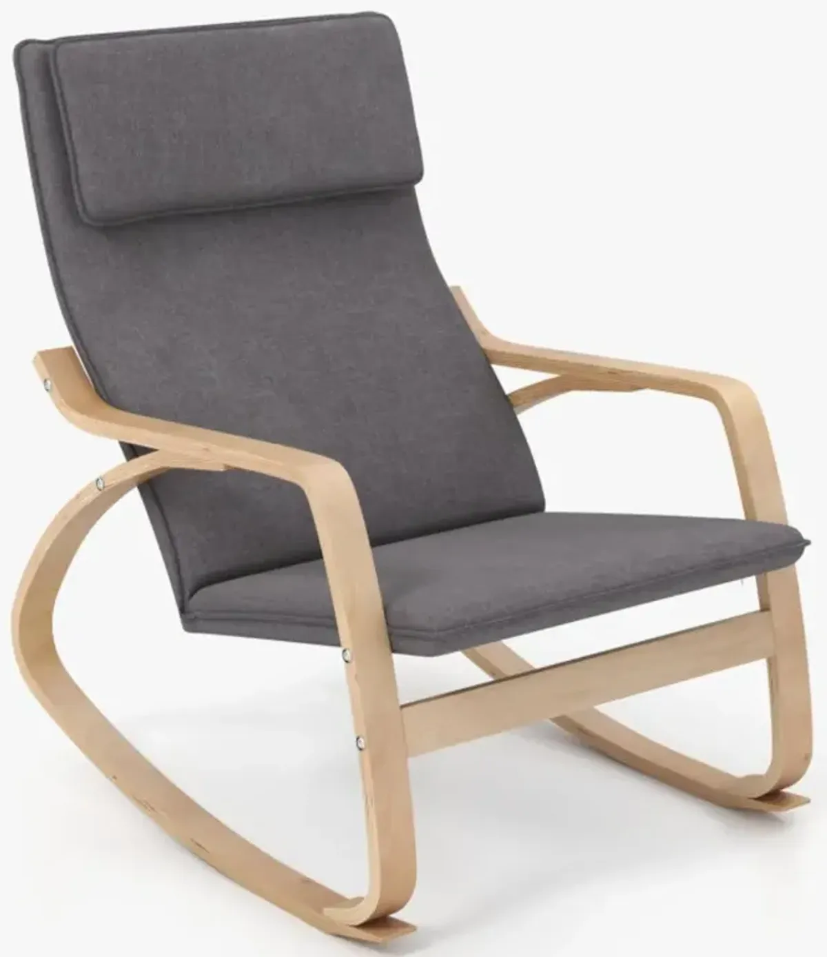 Hivvago Stable Wooden Frame Leisure Rocking Chair with Removable Upholstered Cushion