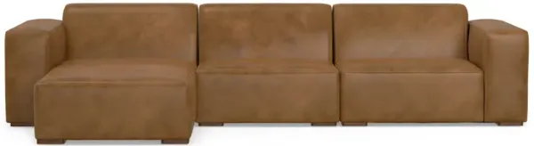 Rex Left-Facing Modular Sectional Sofa in Genuine Leather