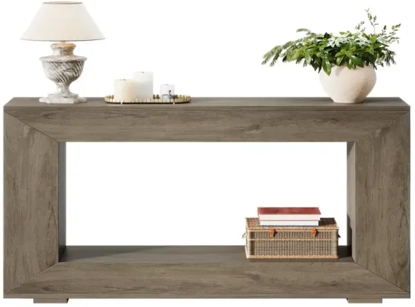 Farmhouse Console Table, 47 Inches Entryway Console Table with Storage, Industrial Hallway Accent Table for Living Room, Entrance, Deck Boxes