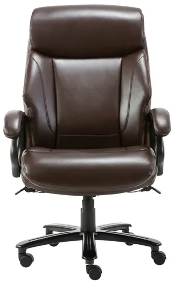 Big and Tall Executive Office Chair, Bonded Leather Computer Desk Chair 400lbs with Padded Armrests