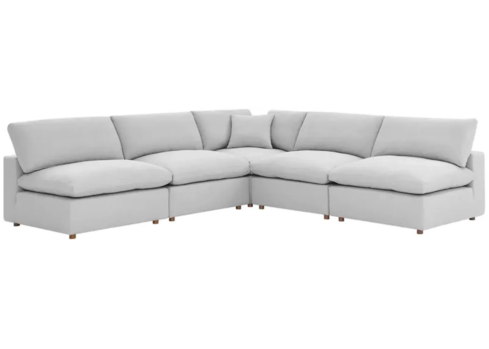 Commix Down Filled Overstuffed 5-Piece Armless Sectional Sofa