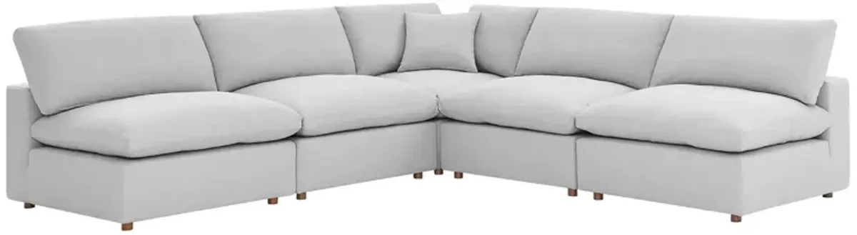 Commix Down Filled Overstuffed 5-Piece Armless Sectional Sofa