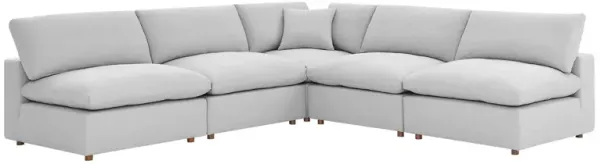 Commix Down Filled Overstuffed 5-Piece Armless Sectional Sofa
