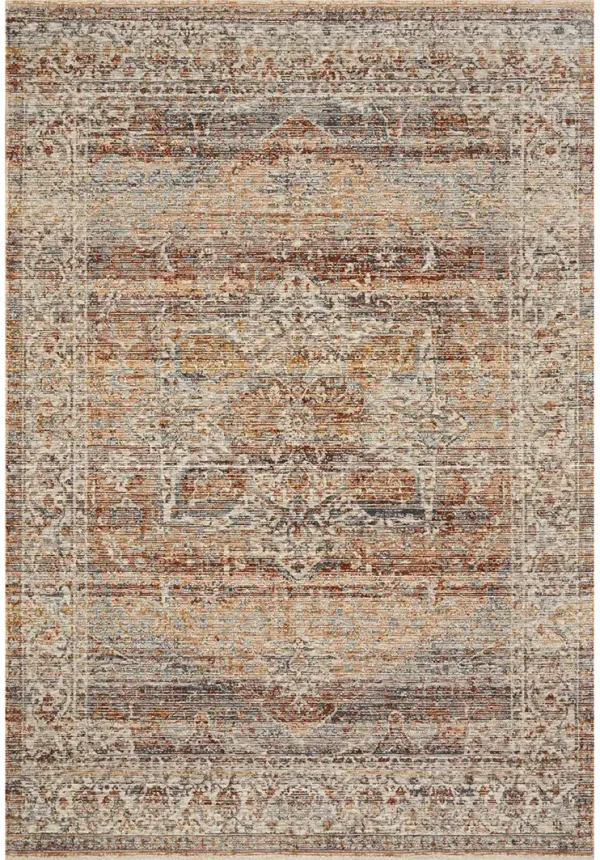 Lourdes Tangerine/Ocean 9'6" x 13'1" Rug