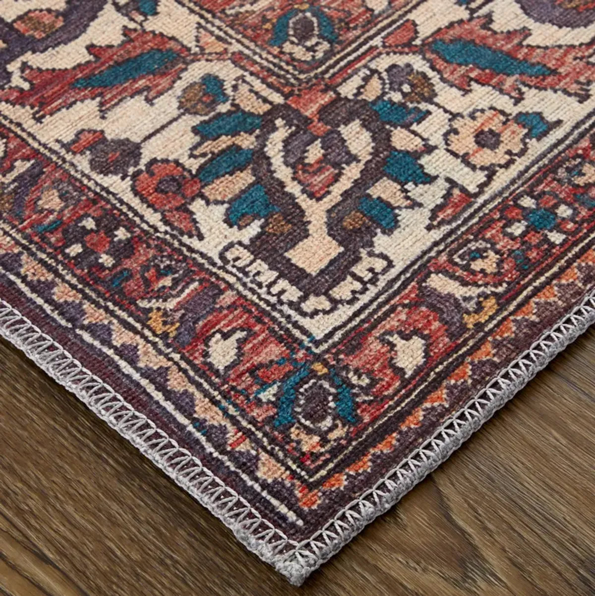 Rawlins 39HKF Brown/Red/Ivory 2'7" x 8' Rug